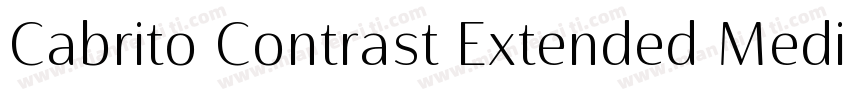 Cabrito Contrast Extended Medium字体转换